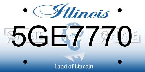 5GE7770 Illinois License Plate