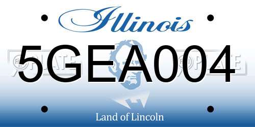 5GEA004 Illinois License Plate