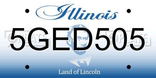 5GED505 Illinois License Plate