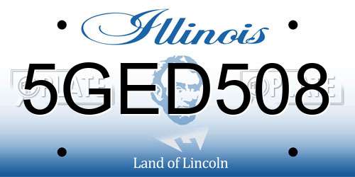 5GED508 Illinois License Plate
