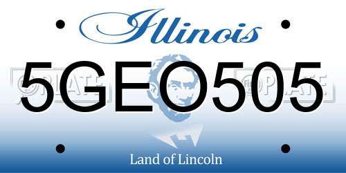 5GEO505 Illinois License Plate