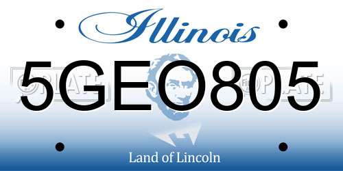 5GEO805 Illinois License Plate