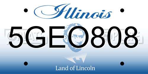 5GEO808 Illinois License Plate