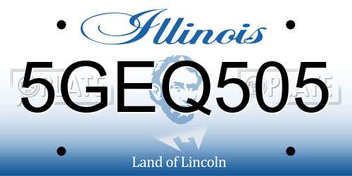 5GEQ505 Illinois License Plate