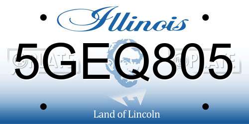 5GEQ805 Illinois License Plate
