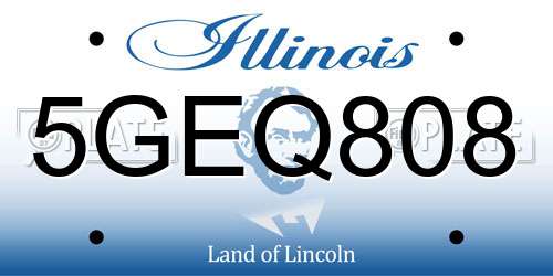 5GEQ808 Illinois License Plate