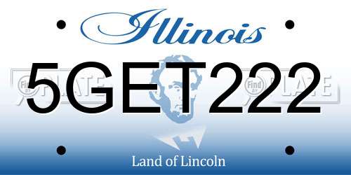 5GET222 Illinois License Plate
