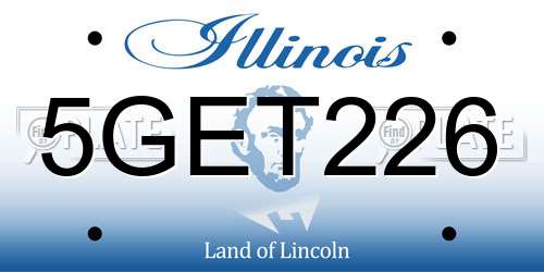 5GET226 Illinois License Plate