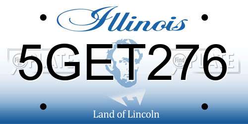 5GET276 Illinois License Plate