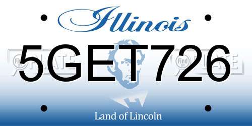 5GET726 Illinois License Plate