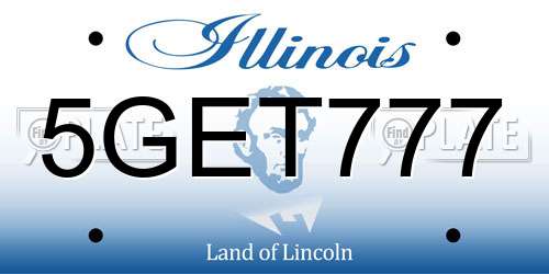 5GET777 Illinois License Plate