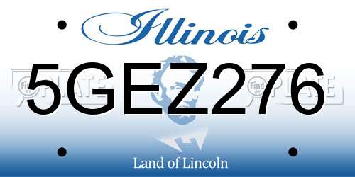 5GEZ276 Illinois License Plate