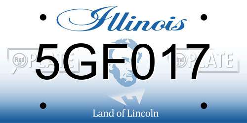 5GF017 Illinois License Plate