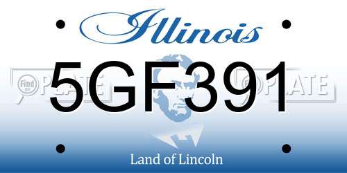 5GF391 Illinois License Plate