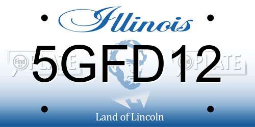 5GFD12 Illinois License Plate