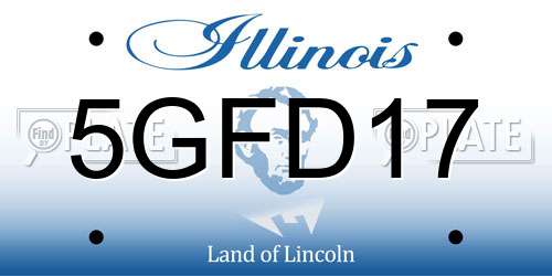 5GFD17 Illinois License Plate