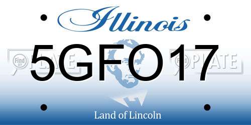 5GFO17 Illinois License Plate