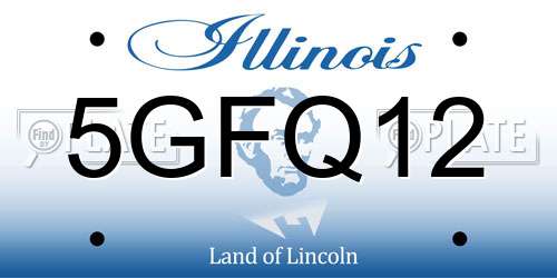5GFQ12 Illinois License Plate