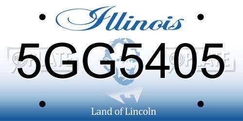 5GG5405 Illinois License Plate