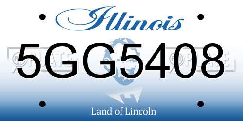 5GG5408 Illinois License Plate
