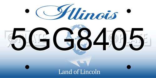 5GG8405 Illinois License Plate
