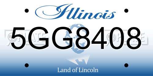 5GG8408 Illinois License Plate