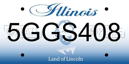 5GGS408 Illinois License Plate