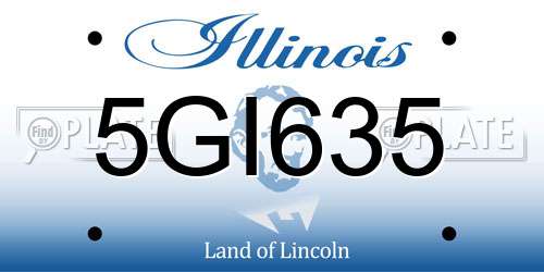 5GI635 Illinois License Plate