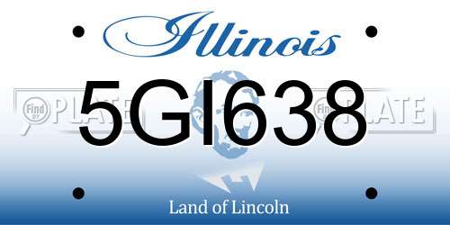 5GI638 Illinois License Plate