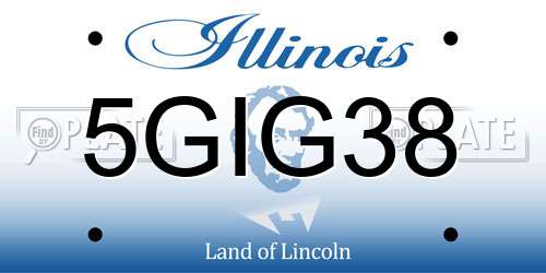 5GIG38 Illinois License Plate