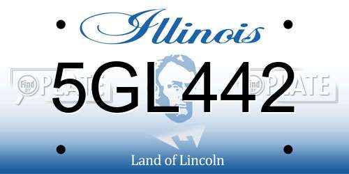 5GL442 Illinois License Plate