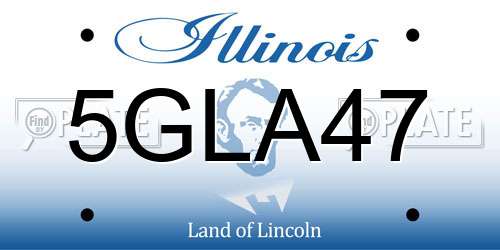 5GLA47 Illinois License Plate