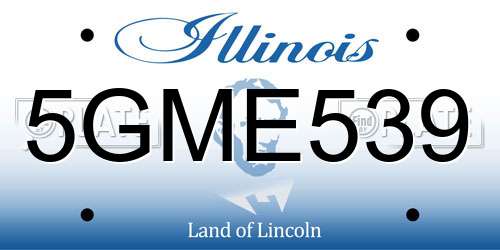 5GME539 Illinois License Plate