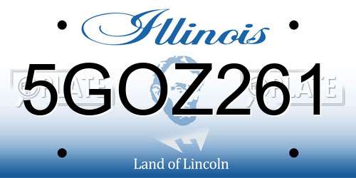5GOZ261 Illinois License Plate