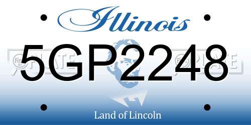 5GP2248 Illinois License Plate