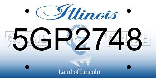 5GP2748 Illinois License Plate