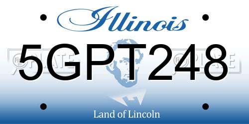 5GPT248 Illinois License Plate
