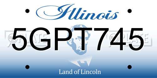 5GPT745 Illinois License Plate