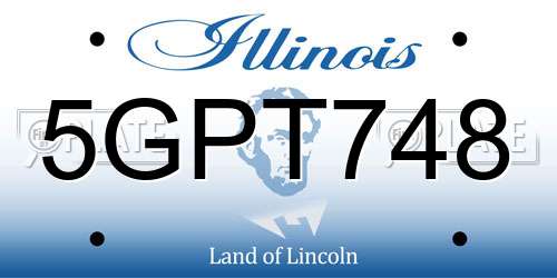 5GPT748 Illinois License Plate