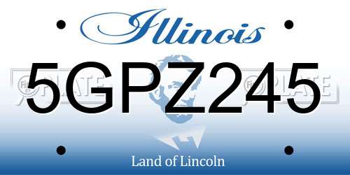5GPZ245 Illinois License Plate