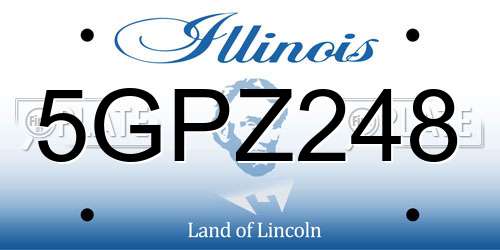 5GPZ248 Illinois License Plate