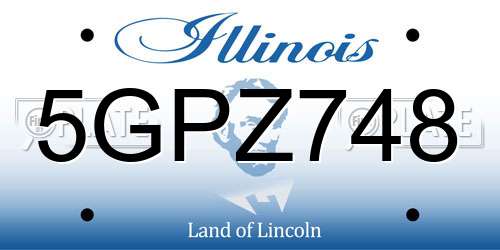 5GPZ748 Illinois License Plate