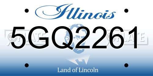 5GQ2261 Illinois License Plate
