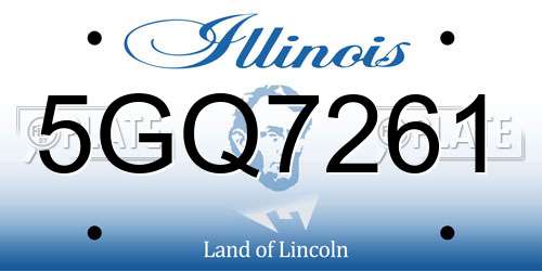 5GQ7261 Illinois License Plate