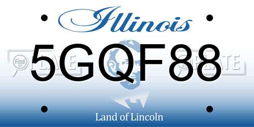 5GQF88 Illinois License Plate