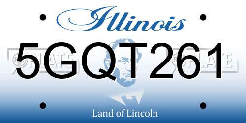 5GQT261 Illinois License Plate
