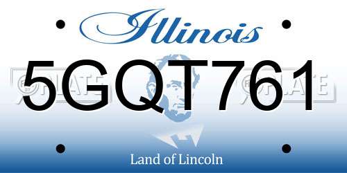 5GQT761 Illinois License Plate