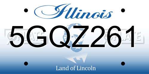 5GQZ261 Illinois License Plate