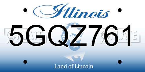 5GQZ761 Illinois License Plate