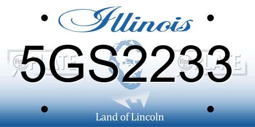 5GS2233 Illinois License Plate